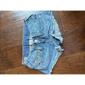 Vintage True Religion World Tour Joey Cut Off Shorts 25